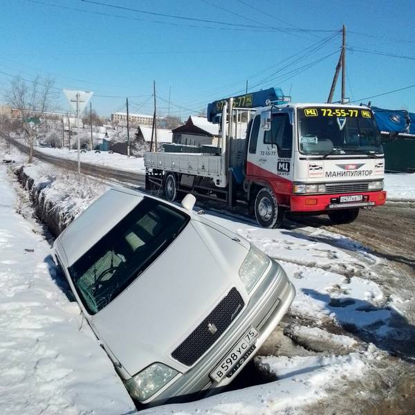 Вытаскивание из кювета